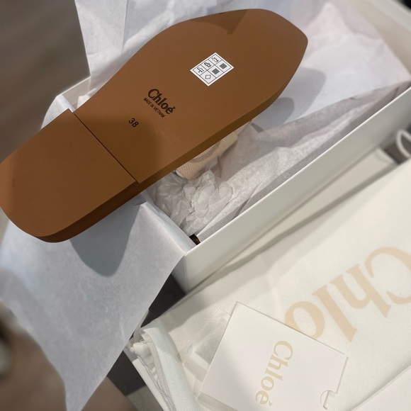 Brand new Chloe woody sandal in blush (cream) size 38 - Picture 4 of 4